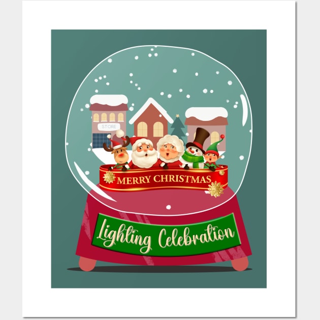 A Merry Christmas Lighting Celebration Wall Art by Blended Designs
